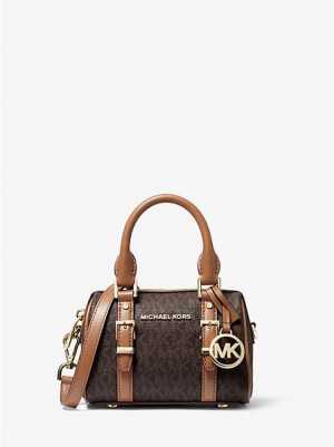 Michael Kors Bedford Legacy Extra-small Logo Duffle Crossbodytassen Dames Bruin | 904723-QRC