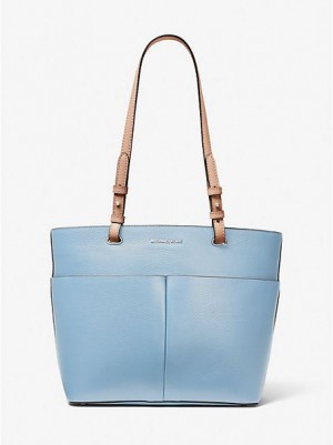 Michael Kors Bedford Medium Pebbled Leren Tote Tassen Dames Blauw | 246759-YCQ