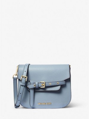 Michael Kors Emilia Small Leren Crossbodytassen Dames Blauw | 690482-KGQ