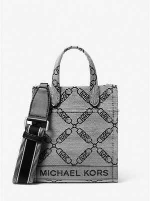 Michael Kors Gigi Extra-small Empire Logo Jacquard Crossbodytassen Dames Beige Zwart | 368719-HBP