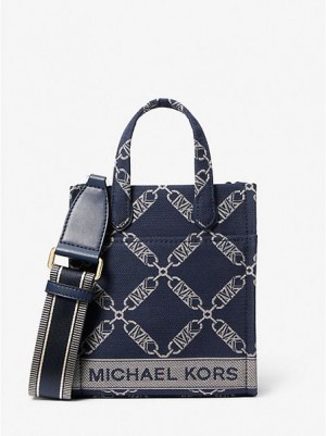 Michael Kors Gigi Extra-small Empire Logo Jacquard Crossbodytassen Dames Donkerblauw Gekleurd | 623590-XEH