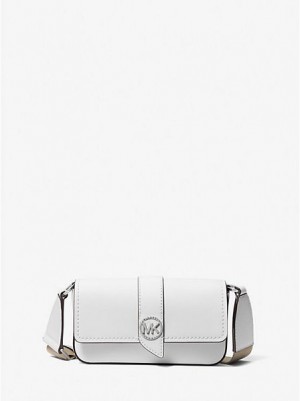 Michael Kors Greenwich Extra-small Saffiano Leren Sling Crossbodytassen Dames Wit | 591034-BFZ