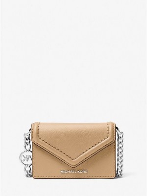 Michael Kors Jet Set Micro Saffiano Leren Envelope Crossbodytassen Dames Bruin | 245197-SYC