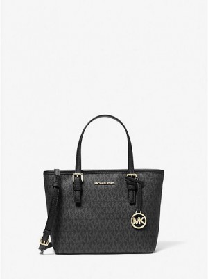 Michael Kors Jet Set Travel Extra-small Logo Tote Tassen Dames Zwart | 539806-GAB