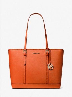 Michael Kors Jet Set Travel Large Saffiano Leren Tote Tassen Dames Rood | 392781-FDW