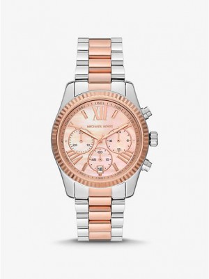 Michael Kors Lexington Horloge Dames Zilver Roze | 068592-FBO