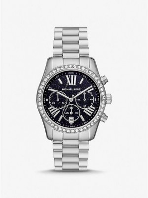 Michael Kors Lexington Pave Horloge Dames Zilver | 649702-PTZ