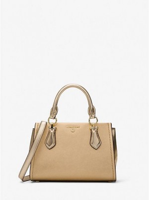 Michael Kors Marilyn Small Metallic Saffiano Leren Crossbodytassen Dames Goud | 754186-CNQ