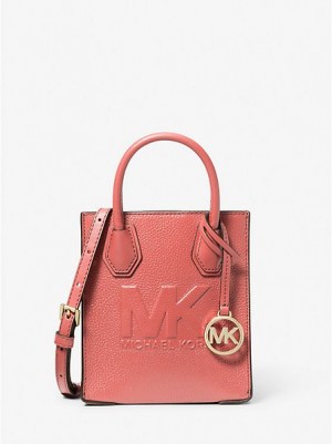 Michael Kors Mercer Extra-small Pebbled Leren Crossbodytassen Dames Roze | 458721-BWP