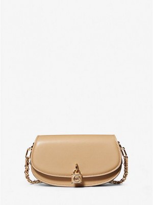 Michael Kors Mila Small Leren Schoudertassen Dames Bruin | 076593-ARI