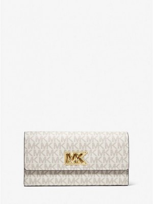 Michael Kors Mimi Large Logo Bi-fold Portefeuille Dames Lichtgeel | 802346-EWQ