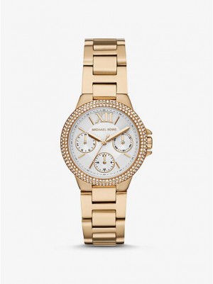 Michael Kors Mini Camille Pave Horloge Dames Goud | 681359-YAP