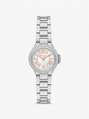 Michael Kors Mini Camille Pave Horloge Dames Zilver | 901528-DBJ