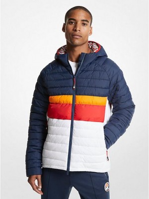 Michael Kors Mk X Ellesse Breckenridge Color-blocked Gewatteerd Nylon Puffer Jassen Heren Gekleurd | 418352-CME