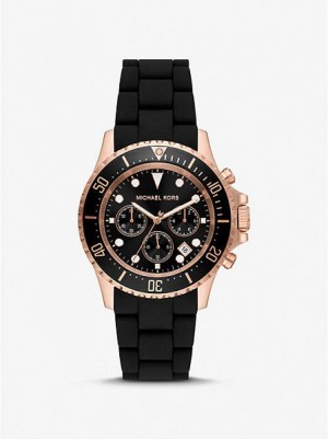 Michael Kors Oversized Everest And Siliconen Horloge Dames Roze Goud | 752803-YAW