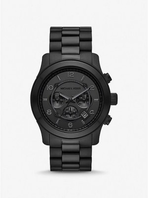 Michael Kors Oversized Runway Horloge Dames Zwart | 021697-JVK