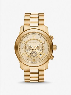 Michael Kors Oversized Runway Horloge Dames Goud | 143908-CEU