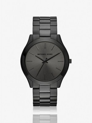 Michael Kors Oversized Slim Runway Horloge Dames Zwart | 083491-NQY