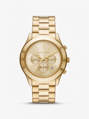 Michael Kors Oversized Slim Runway Horloge Dames Goud | 451829-STQ