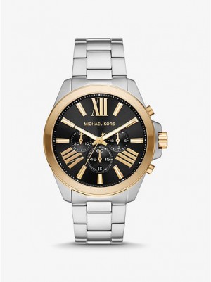 Michael Kors Oversized Wren Horloge Dames Zilver Goud | 251803-DJQ