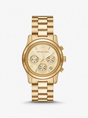 Michael Kors Runway Horloge Dames Goud | 294351-JTF