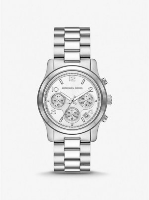 Michael Kors Runway Horloge Dames Zilver | 216704-NYT