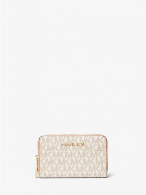 Michael Kors Small Logo Portefeuille Dames Lichtgeel Roze | 384517-QVR