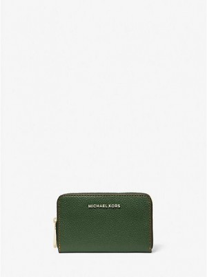 Michael Kors Small Pebbled Leren Portefeuille Dames Groen | 362798-EDZ