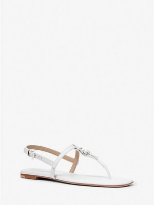 Michael Kors Sofia Leren Sandalen Dames Wit | 074691-NPY