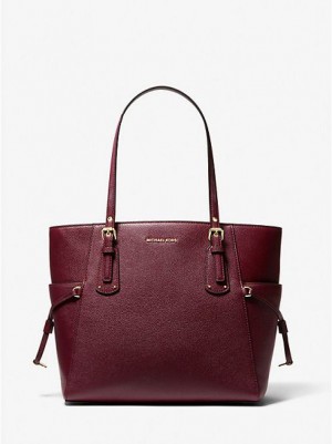 Michael Kors Voyager Small Pebbled Leren Tote Tassen Dames Bordeaux | 134052-CFO