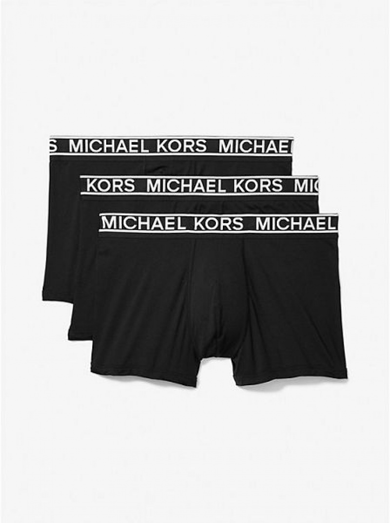 Michael Kors 3-pack Katoenen Svømmebukser Heren Zwart | 863712-KZJ