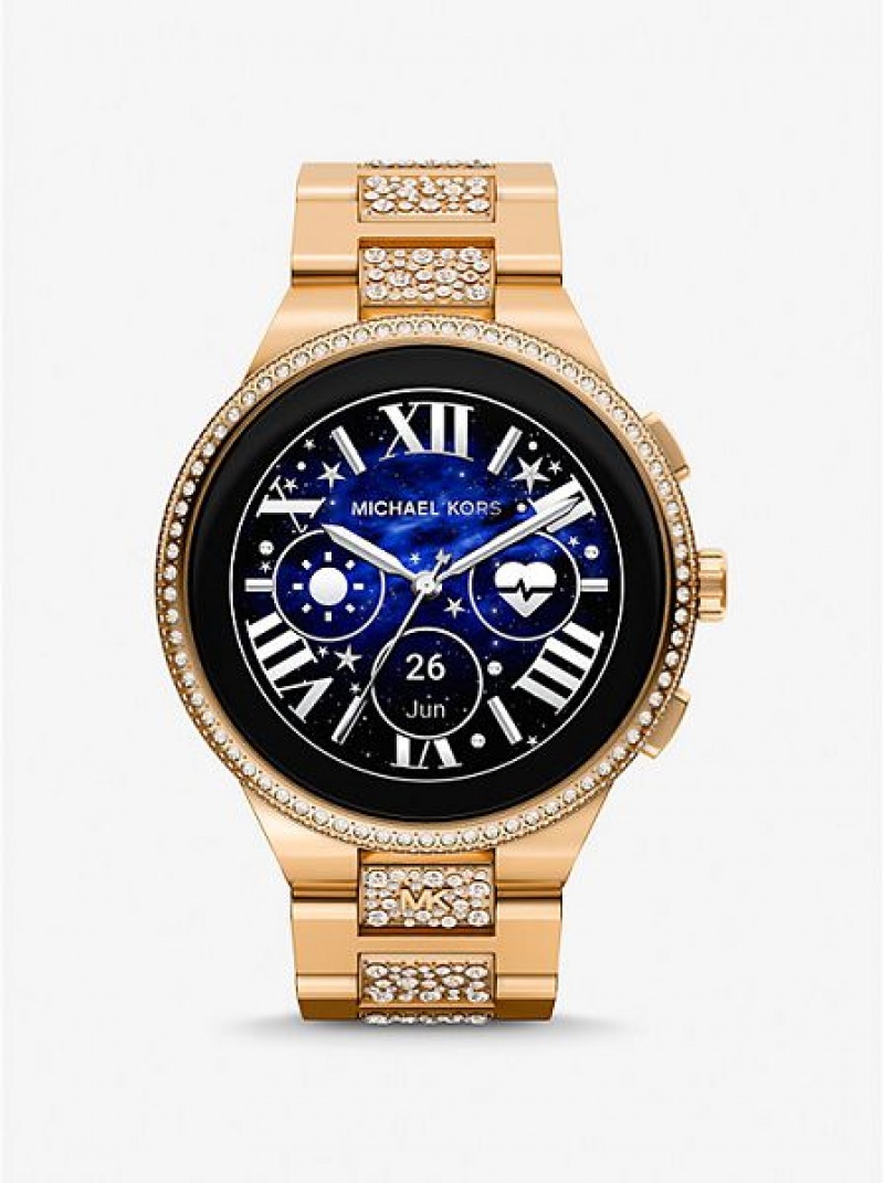 Michael Kors Gen 6 Camille Pave Smart Horloge Dames Goud | 819750-WTO