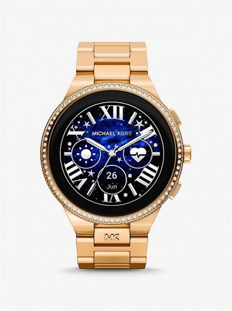 Michael Kors Gen 6 Camille Pave Smart Horloge Dames Goud | 560143-KMC