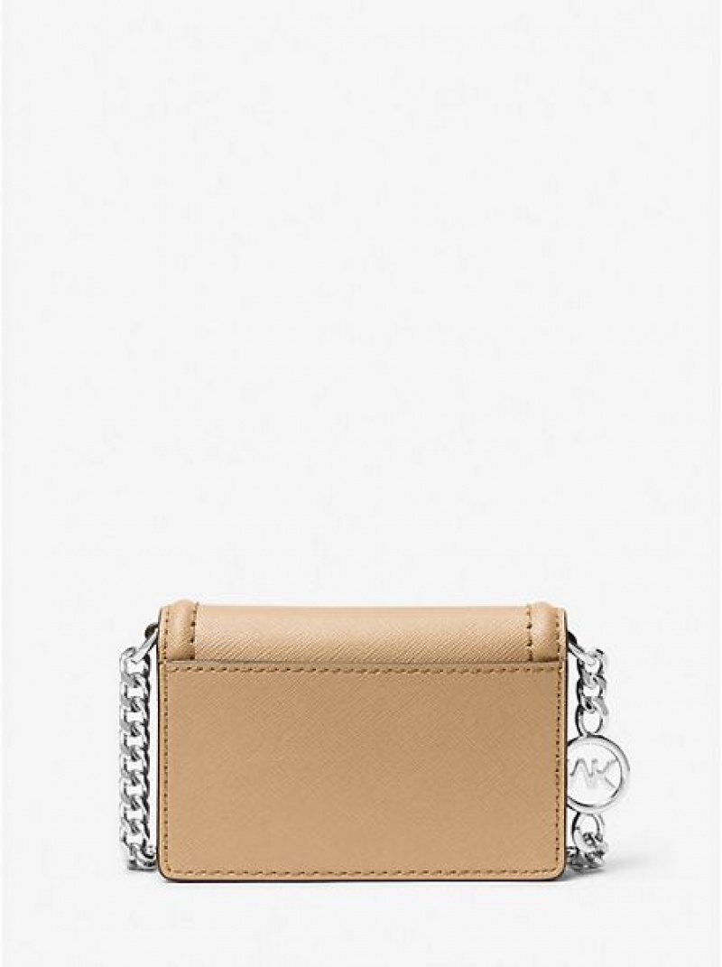 Michael Kors Jet Set Micro Saffiano Leren Envelope Crossbodytassen Dames Bruin | 856043-NLQ