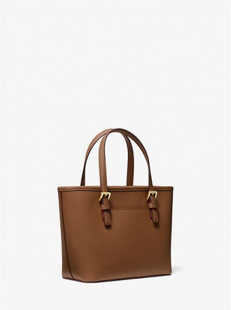 Michael Kors Jet Set Travel Extra-small Saffiano Leren Tote Tassen Dames Bruin | 721034-QAS