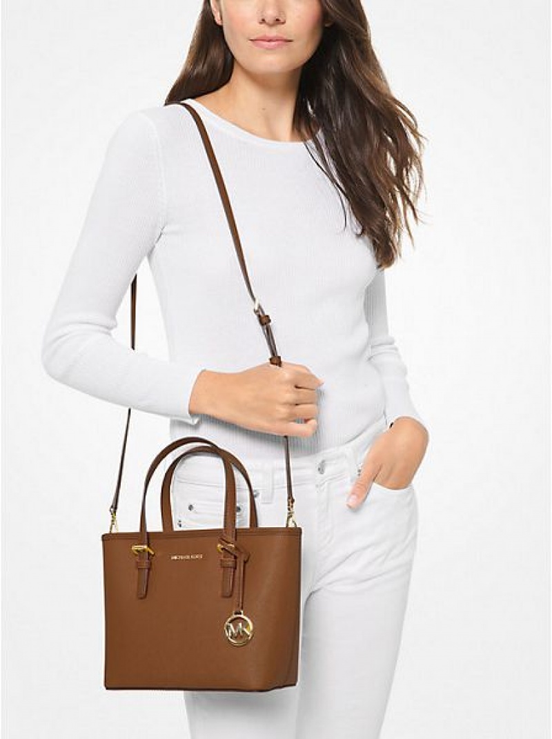 Michael Kors Jet Set Travel Extra-small Saffiano Leren Tote Tassen Dames Bruin | 721034-QAS