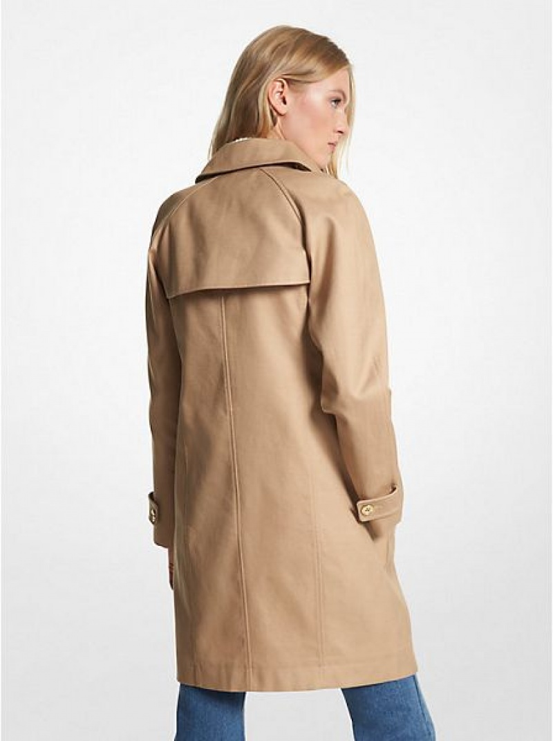 Michael Kors Katoenen Belted Trench Jassen Dames Khaki | 479523-VEY