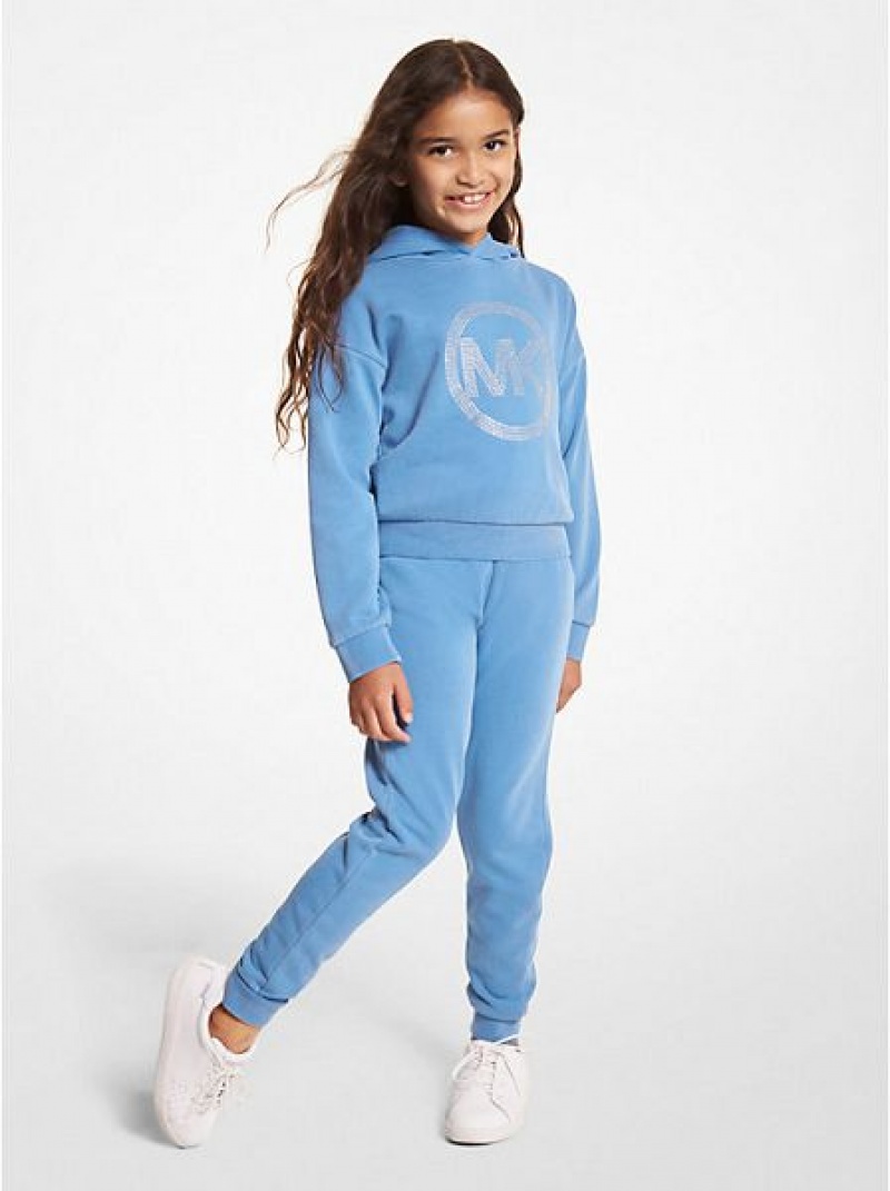 Michael Kors Katoenen Terry Joggers Kinderen Blauw | 081769-WYM