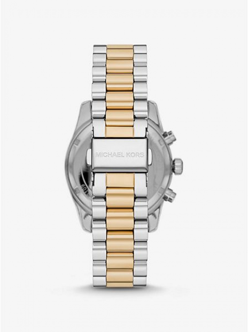 Michael Kors Lexington Horloge Dames Zilver Goud | 670825-GRJ