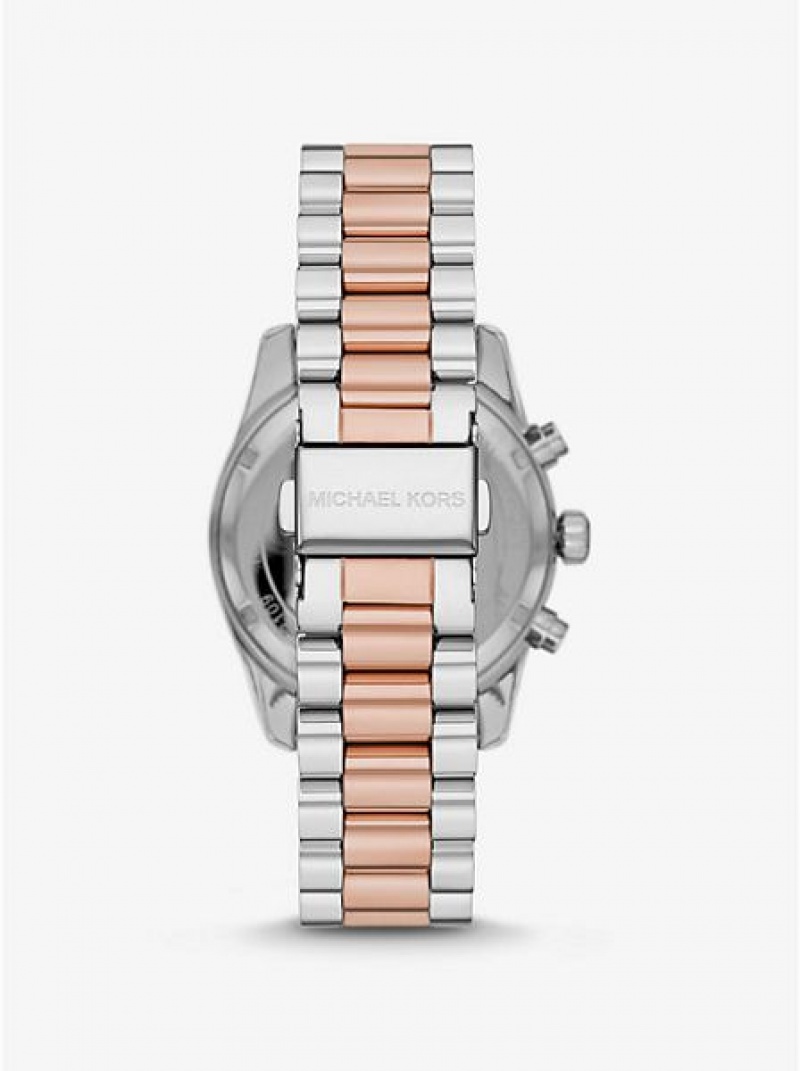 Michael Kors Lexington Horloge Dames Zilver Roze | 068592-FBO