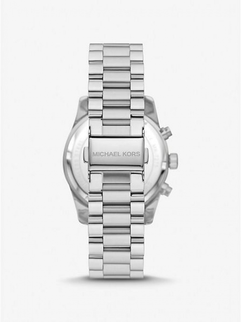 Michael Kors Lexington Pave Horloge Dames Zilver | 649702-PTZ