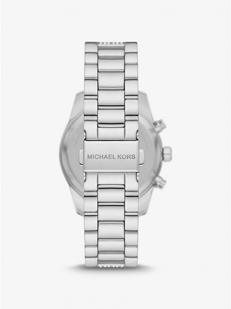 Michael Kors Lexington Pave Horloge Dames Zilver | 419753-PDE