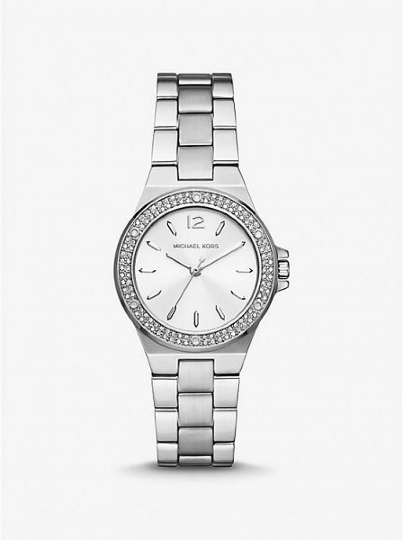 Michael Kors Mini Lennox Pave Horloge Dames Zilver | 749860-DPF