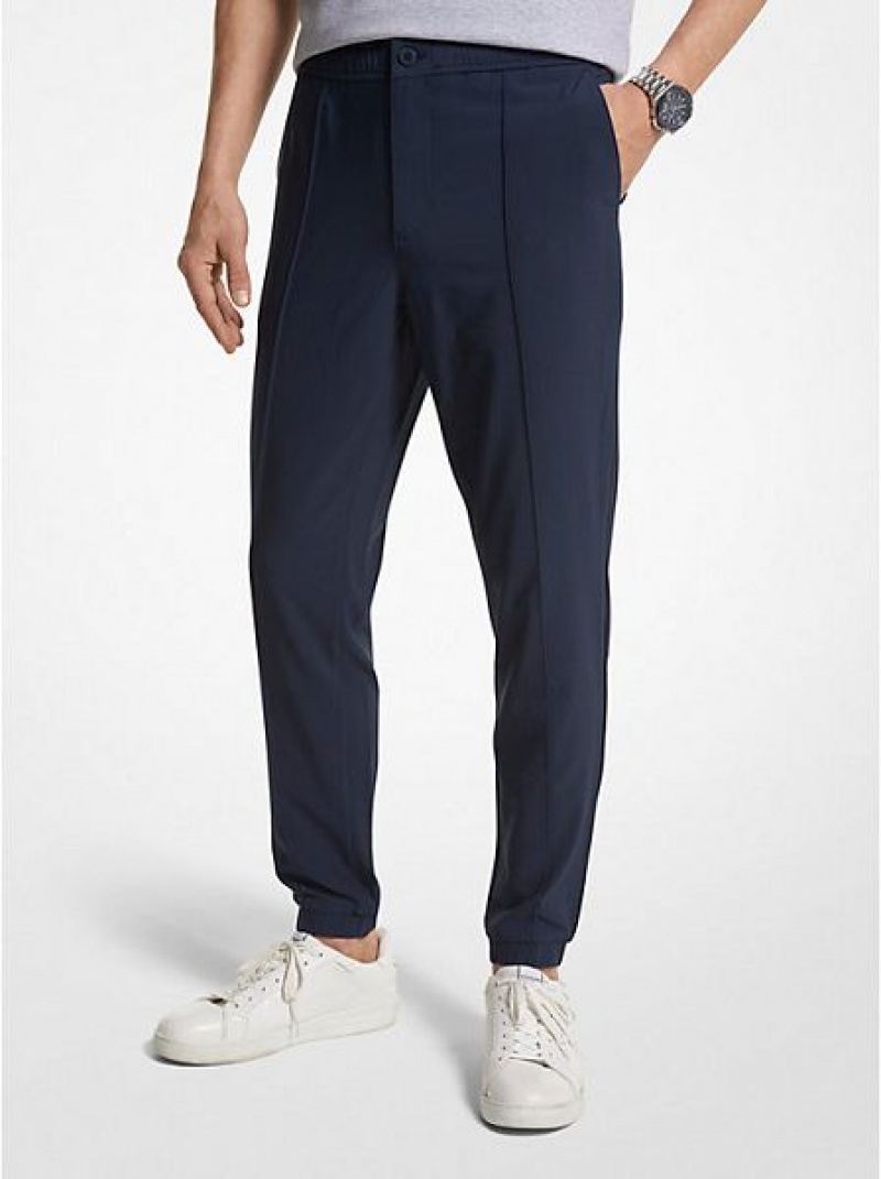 Michael Kors Pintuck Woven Joggingbroeken Heren Donkerblauw | 716083-YEJ