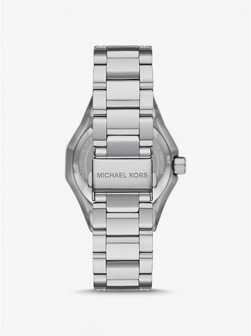 Michael Kors Pride Limited-edition Oversized Raquel Rainbow Pave Horloge Dames Zilver | 704821-CBE