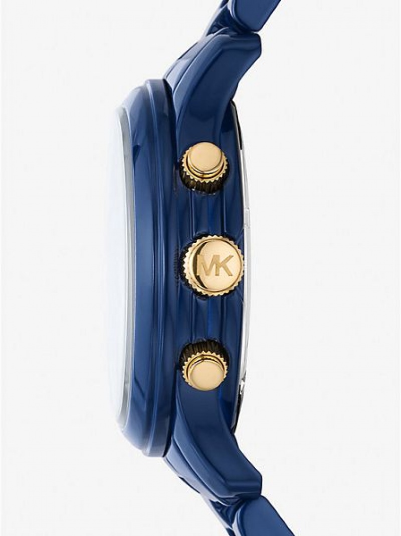 Michael Kors Runway Horloge Dames Blauw | 083264-GAV