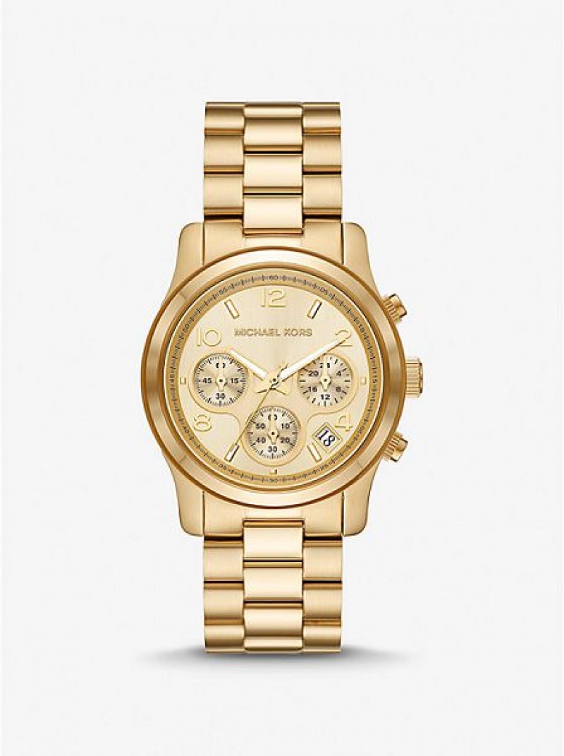 Michael Kors Runway Horloge Dames Goud | 294351-JTF