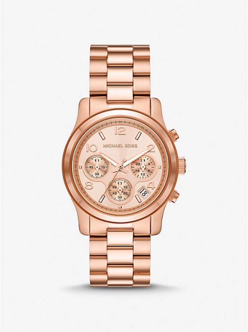 Michael Kors Runway Horloge Dames Roze Goud | 962081-HEZ