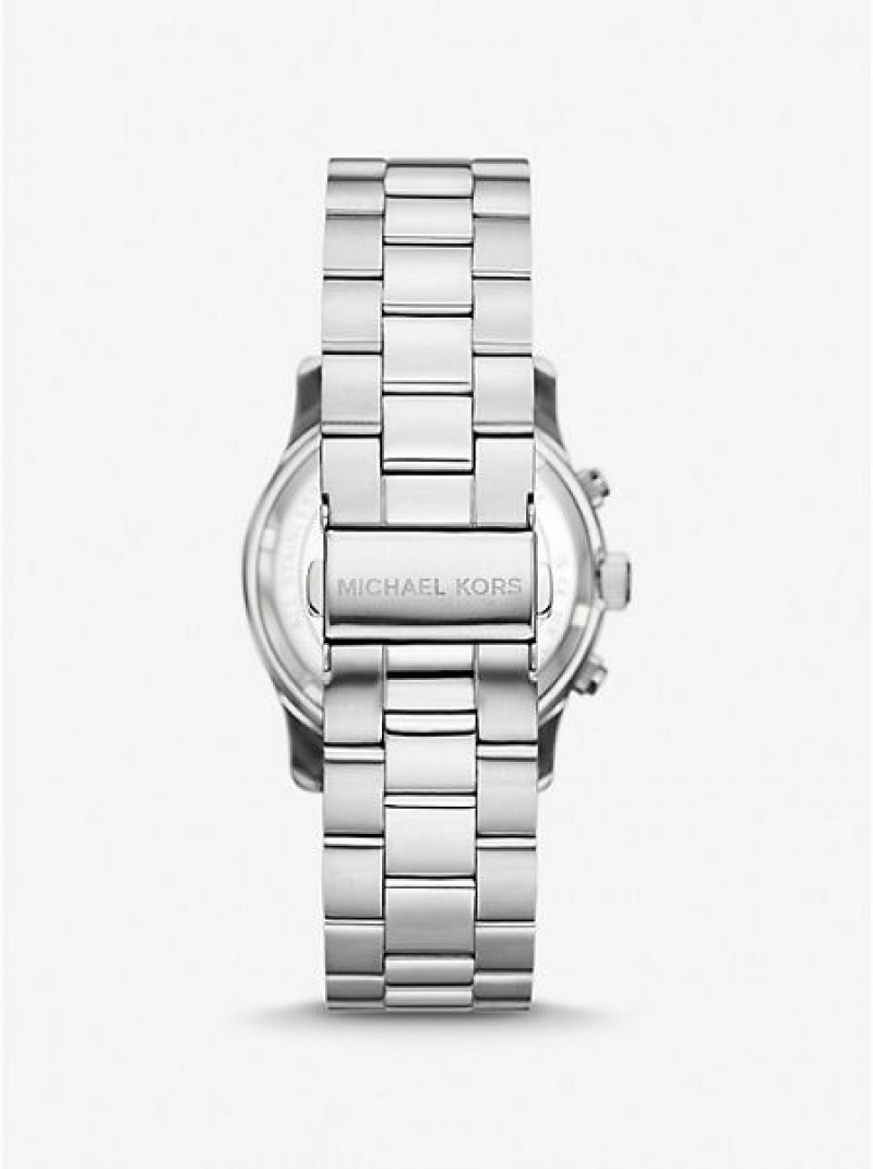 Michael Kors Runway Horloge Dames Zilver | 216704-NYT