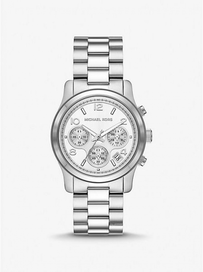 Michael Kors Runway Horloge Dames Zilver | 216704-NYT